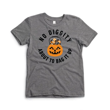 LEDGER NO DIGGITY ABOUT TO BAG IT UP HALLOWEEN GRAPHIC TEE
