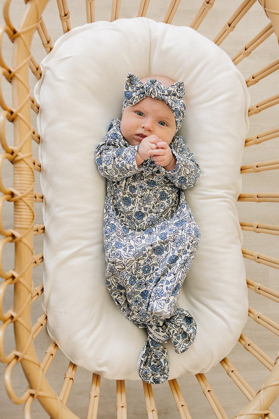 Bluebell Pointelle Bamboo Knot Gown