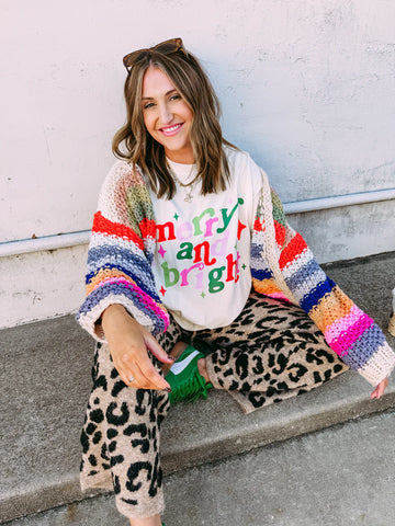 E+E MERRY AND BRIGHT GRAPHIC TEE