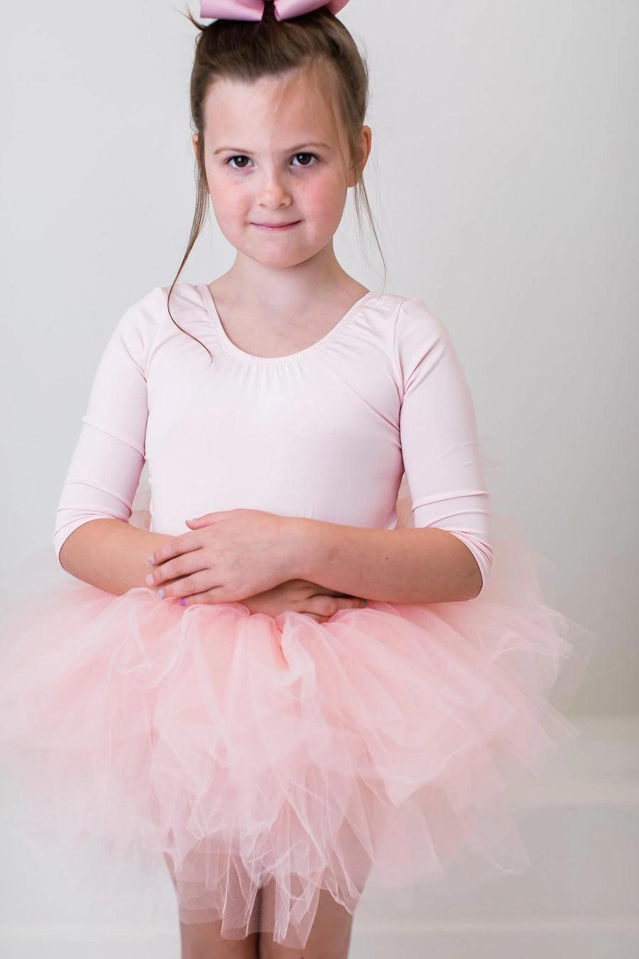 (PRE-ORDER) MILA + ROSE 3/4 SOLID TUTU LEOTARD | MULTIPLE COLORS