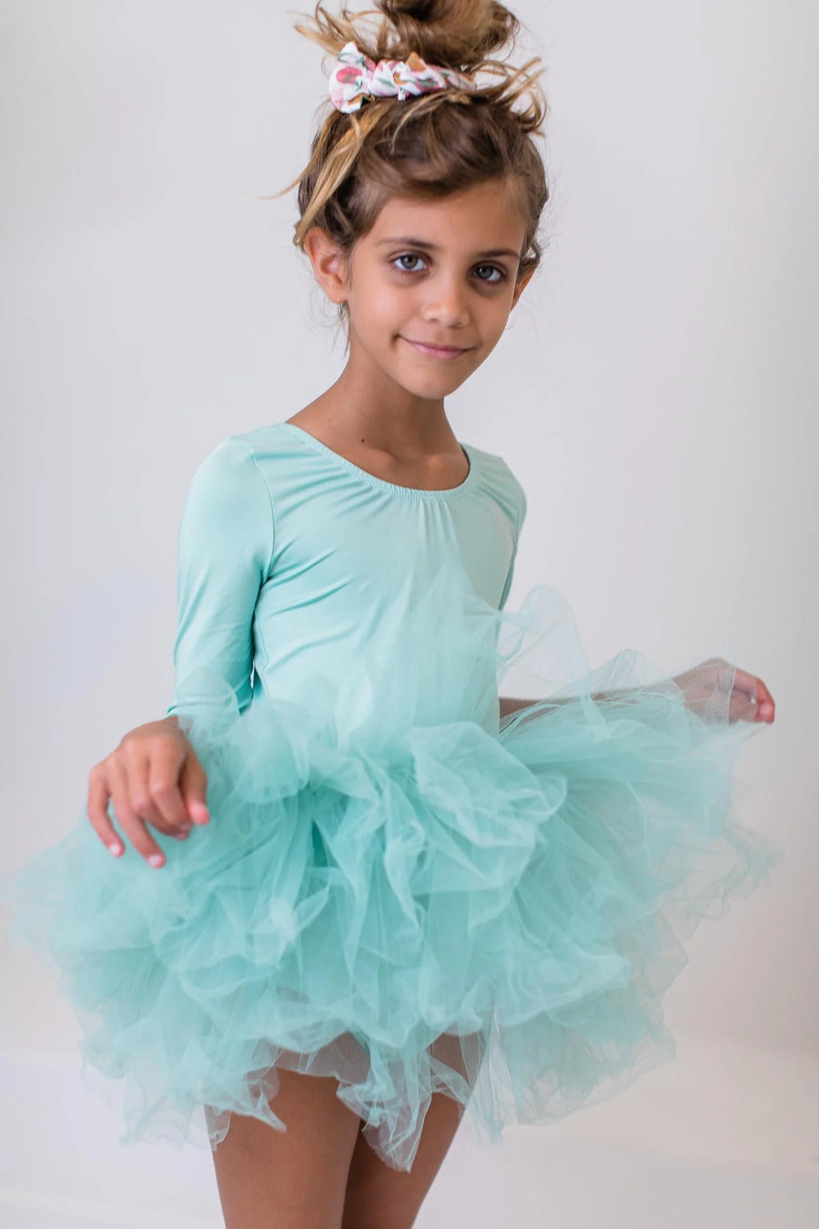 (PRE-ORDER) MILA + ROSE 3/4 SOLID TUTU LEOTARD | MULTIPLE COLORS