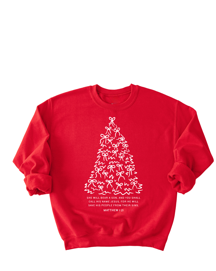 The Angel's Message Sweatshirt Matthew 1:21