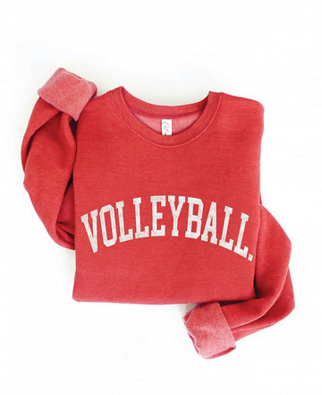 THE OC VOLLEYBALL WOMEN'S SWEATSHIRT | CRANBERRY HEATHER
