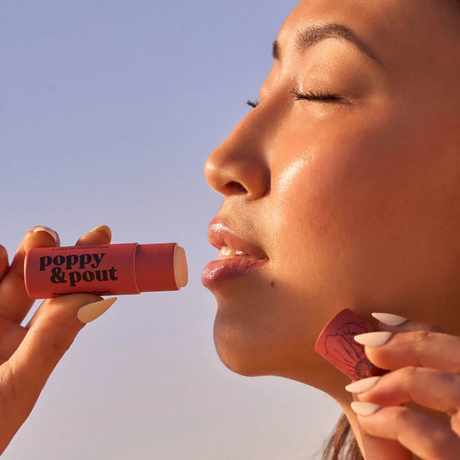 POPPY AND POUT LIP BALM | POMEGRANATE PEACH