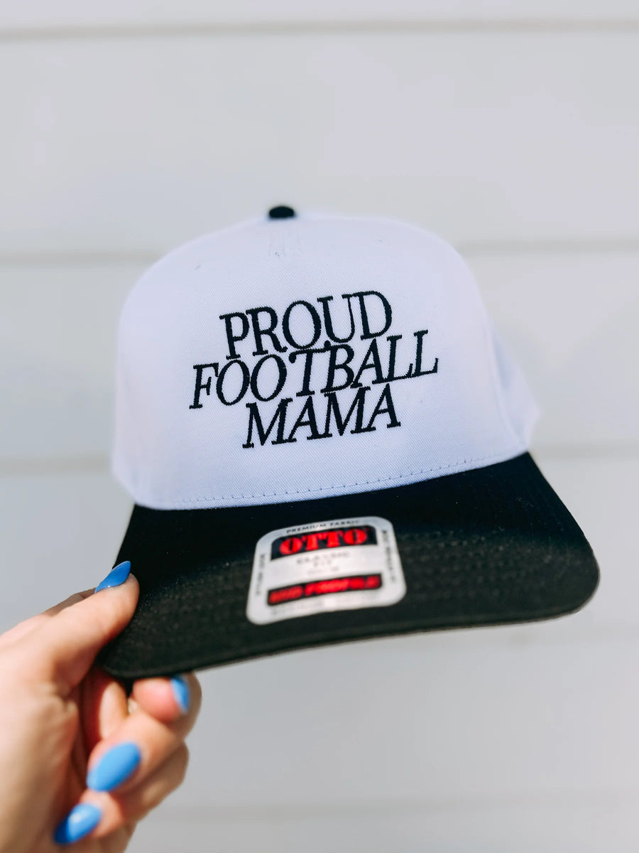 E+E PROUD FOOTBALL MAMA TRUCKER HAT | BLACK