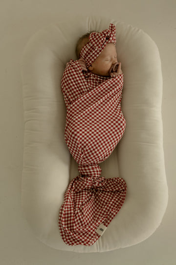 Bamboo Swaddle | Red Gingham
