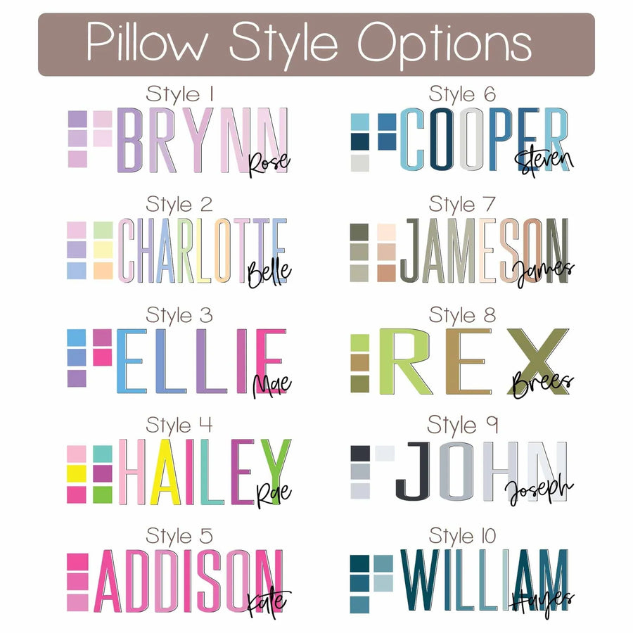 (PRE-ORDER) PERSONALIZED TRAVEL SNUGGLE PILLOW | VARIOUS STYLES