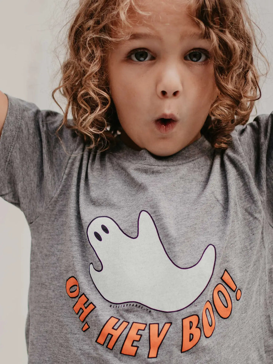 RIVET HEY BOO TEE | GRAY