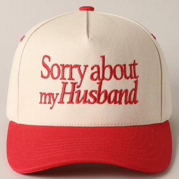 SORRY ABOUT MY HUSBAND HAT | RED