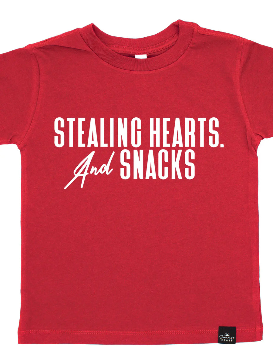 STEALING HEARTS & SNACKS BOY TEE | RED