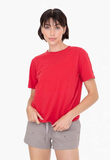 BRITNEY CLASSIC BOXY FIT WOMEN'S TEE | RED