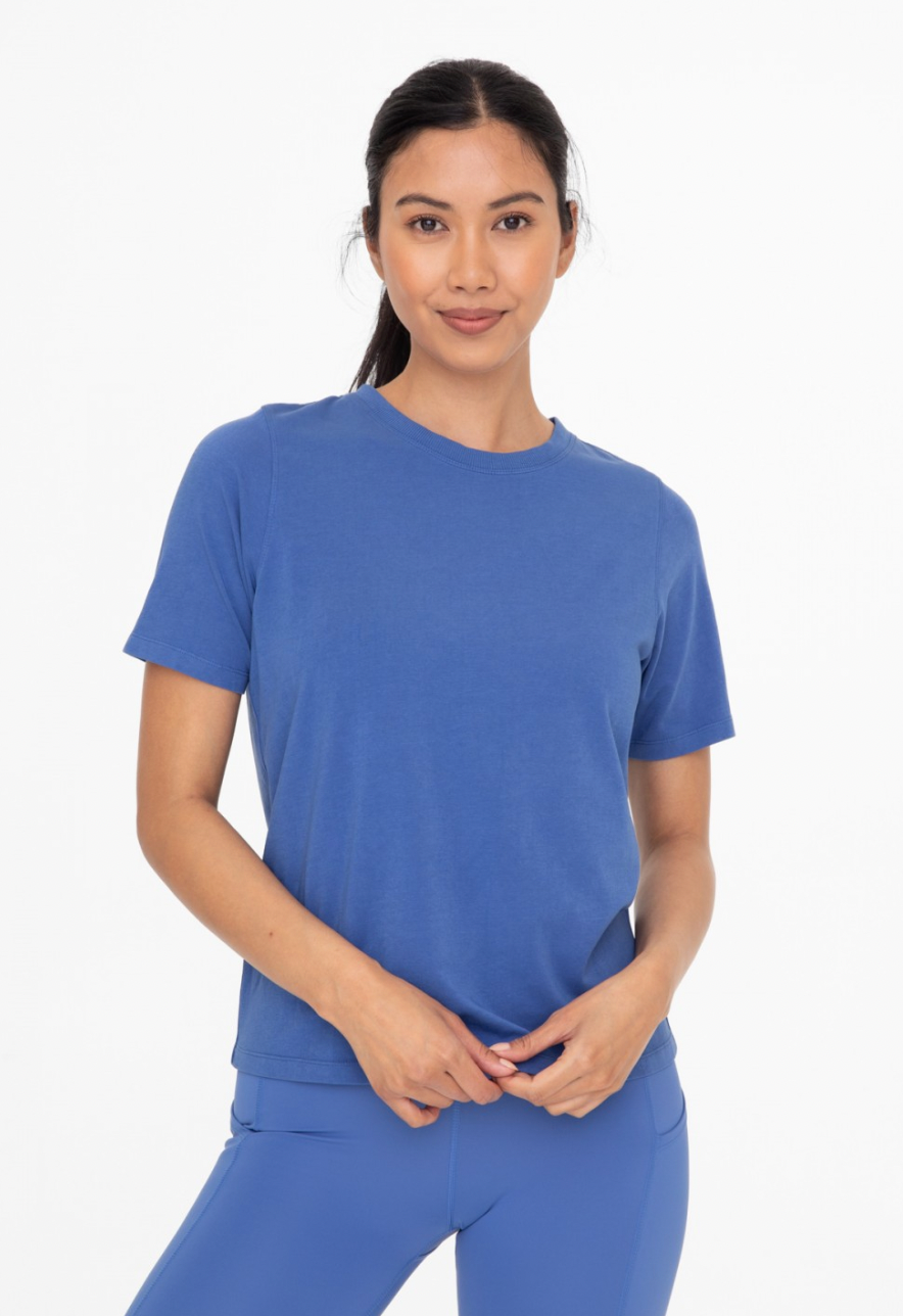BRITNEY CLASSIC BOXY FIT WOMEN'S TEE | POWERED BLUE
