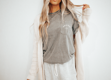 SAVED BY GRACE Walk by Faith Pocket Tee (COLLECTIVE)