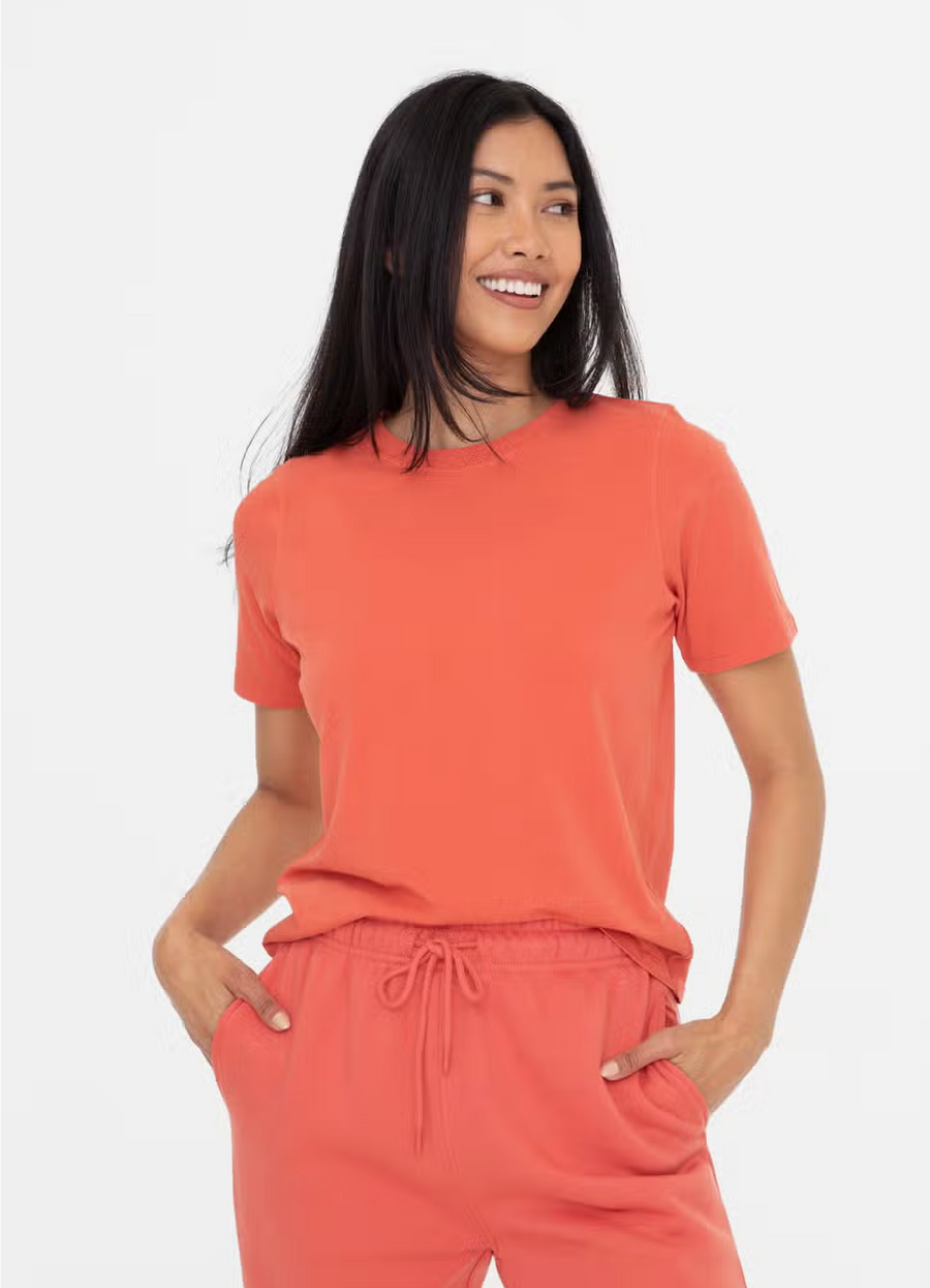 BRITNEY CLASSIC BOXY FIT WOMEN'S TEE | WINTER CORAL