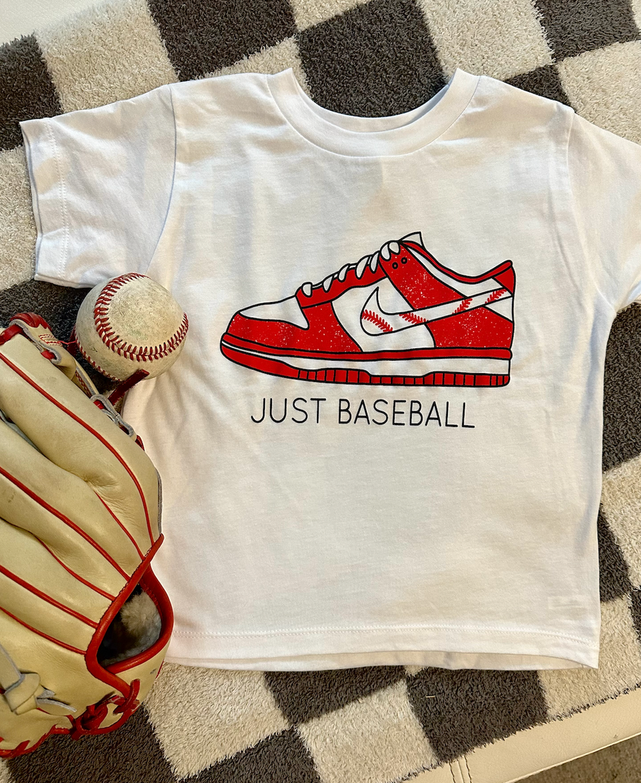 (PRE-ORDER) JUST BASEBALL TEE | YOUTH + ADULT