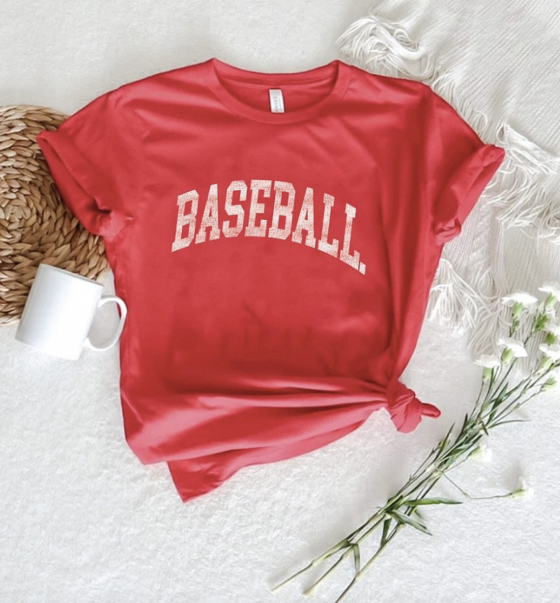 THE OC BASEBALL GRAPHIC WOMEN'S GRAPHIC TEE | HEATHER RED