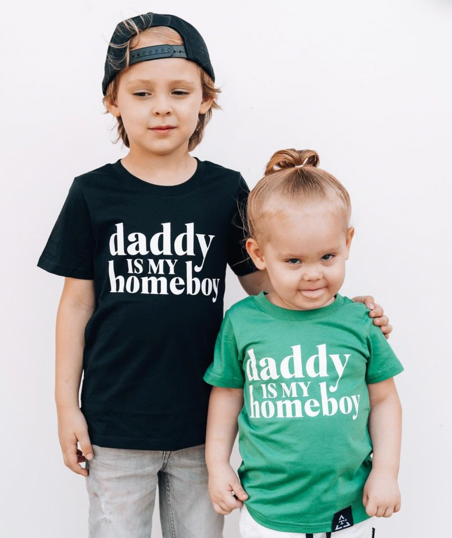 TRILOGY DESIGN DADDY IS MY HOMEBOY TEE | GREEN