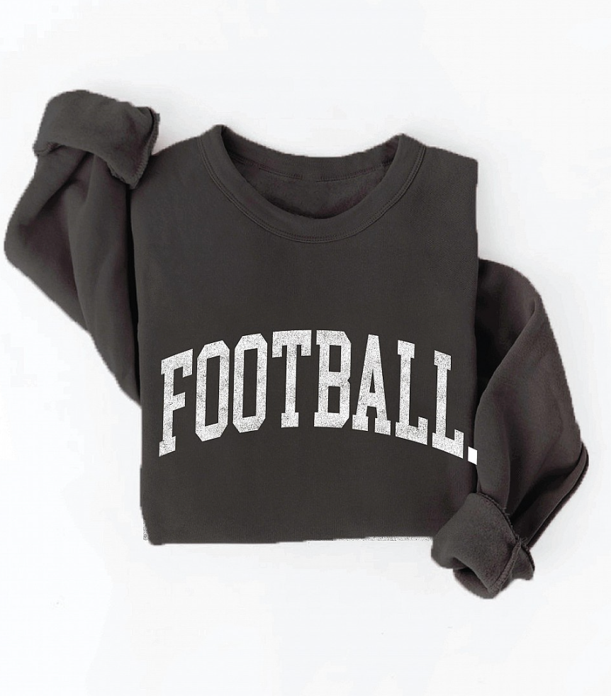 THE OC FOOTBALL GRAPHIC PULLOVER SWEATSHIRT | BLACK