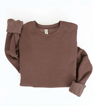 THE OC BASIC BLANK WOMEN'S SWEATSHIRT | CHOCOLATE BROWN