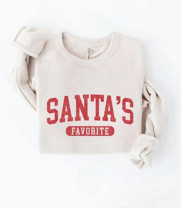 THE OC SANTA'S FAVORITE CHRISTMAS SWEATSHIRT | HEATHER DUST