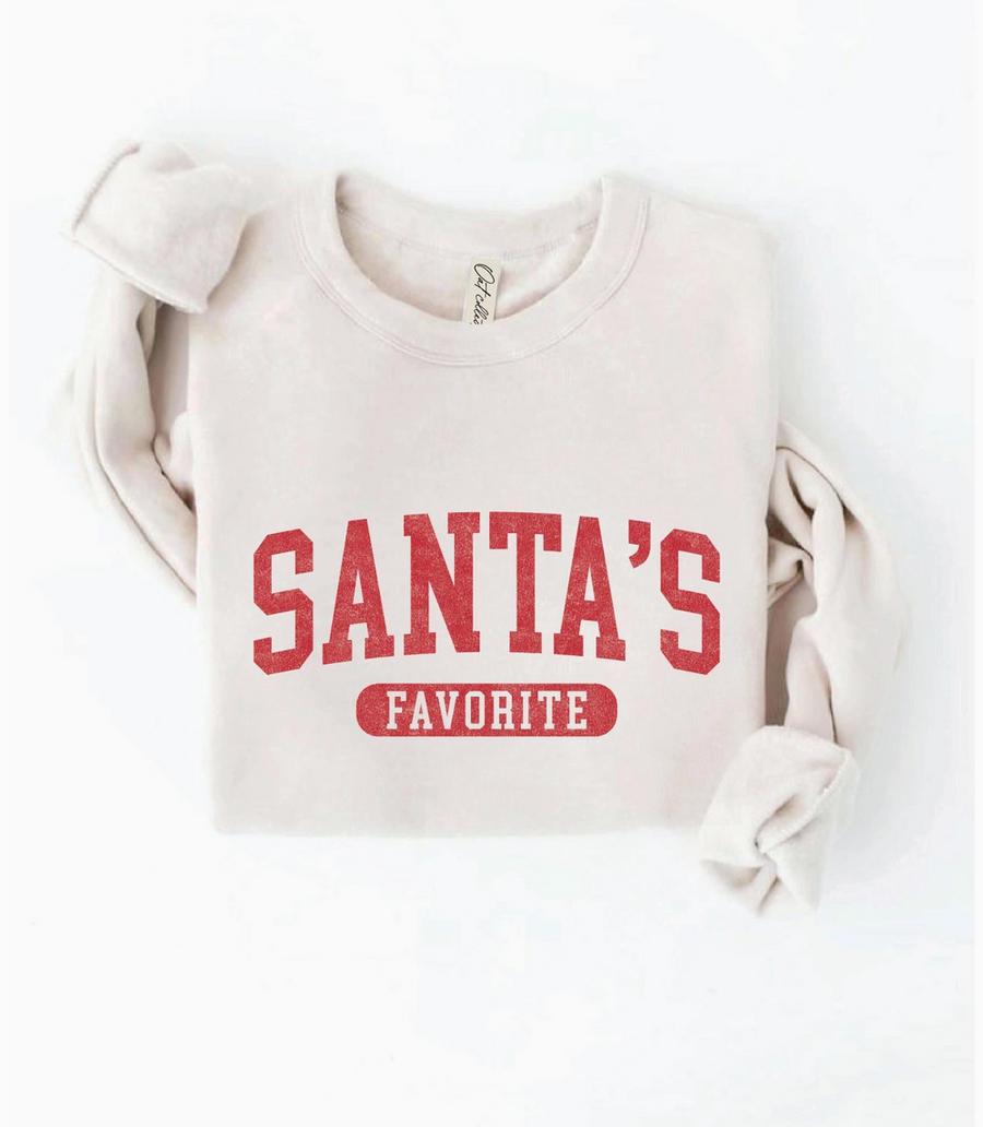 THE OC SANTA'S FAVORITE CHRISTMAS SWEATSHIRT | HEATHER DUST