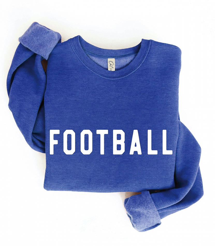 THE OC FOOTBALL GRAPHIC PULLOVER SWEATSHIRT | HEATHER ROYAL