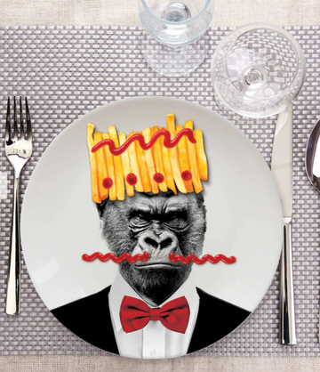 WILD DINING KID'S PLATE | GORILLA