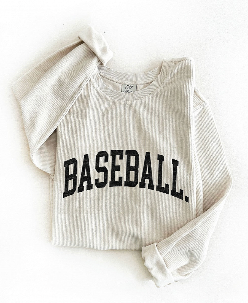 THE OC CORDED BASEBALL WOMEN'S SWEATSHIRT | DUSTY VANILLA