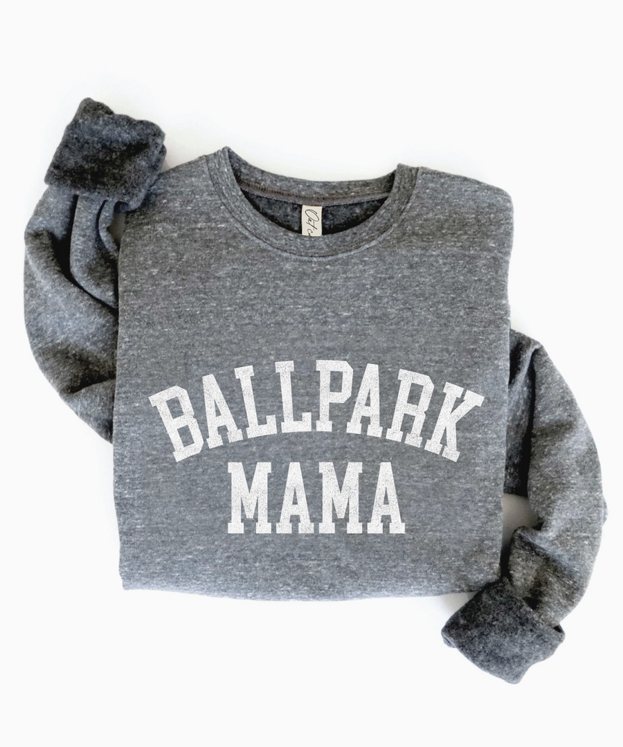 THE OC BALLPARK MAMA WOMEN'S SWEATSHIRT | DARK GRAY