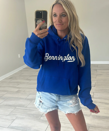 BENNINGTON BADGERS PUFF PRINT HOODIE | ROYAL BLUE