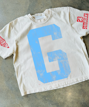 (PRE-ORDER) CUSTOM #1 FAN BOXY TEES | CREAM OR PEPPER