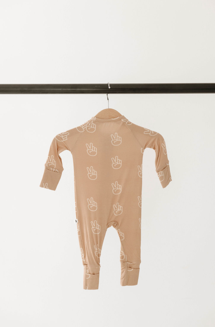 FOREVER FRENCH Peace Sign | Bamboo Zip Pajama (COLLECTIVE)
