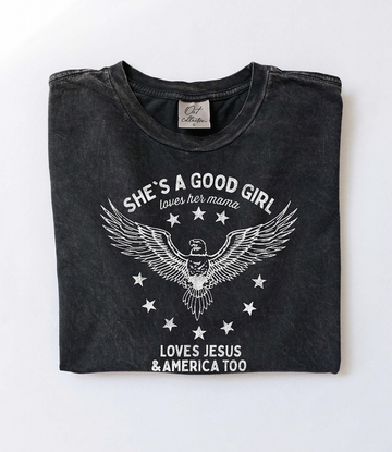 THE OC SHE'S A GOOD GIRL MINERAL GRAPHIC TEE | MINERAL BLACK