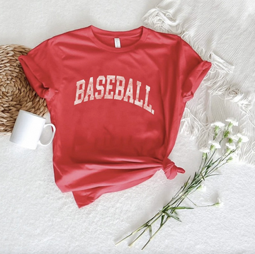 THE OC BASEBALL GRAPHIC TEE | HEATHER RED
