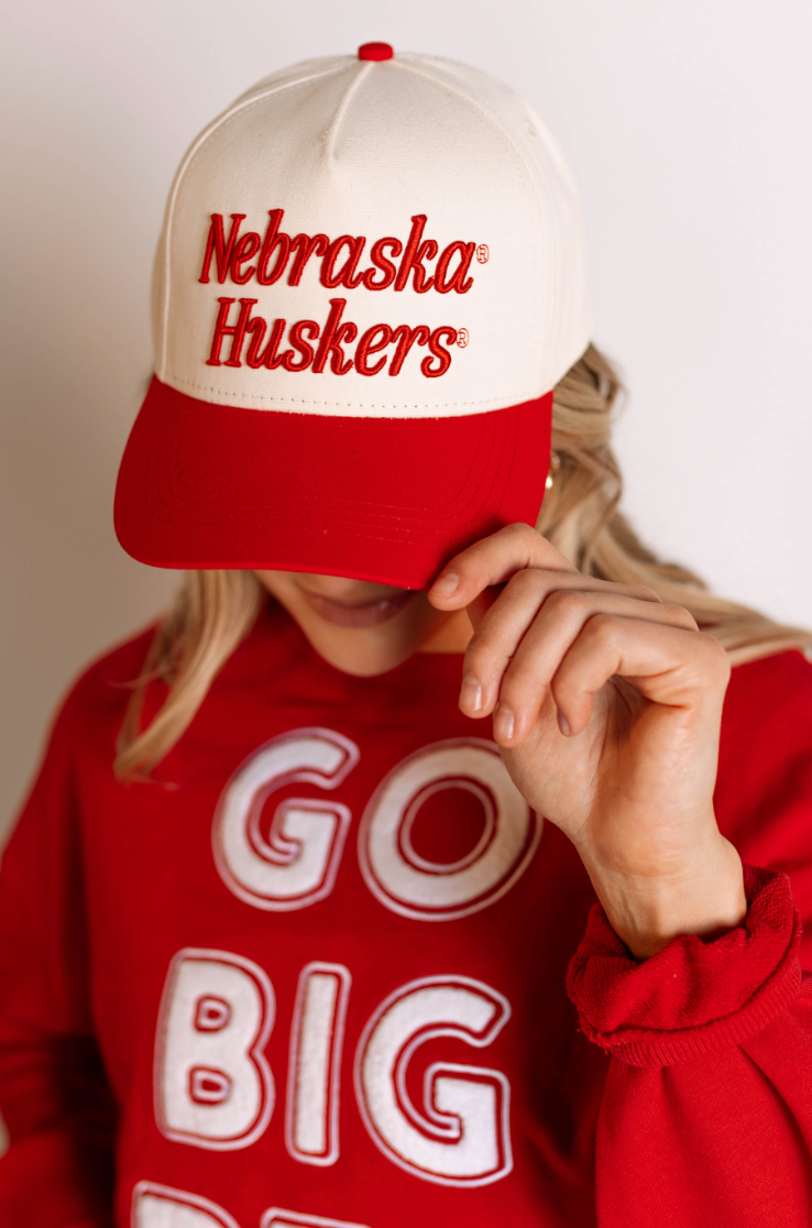 Nebraska Huskers Embroidered Hat With Patches