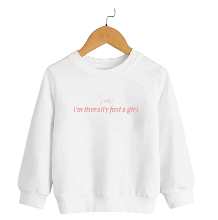 SAVED BY GRACE I'm literally just a girl Kids Pullover (COLLECTIVE)