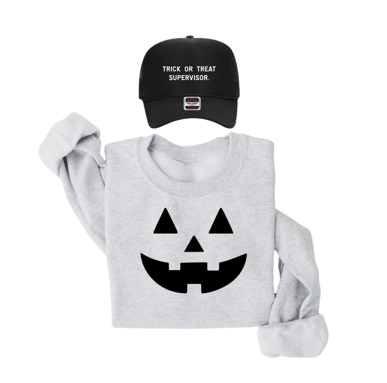 SAVED BY GRACE Neutral Jack-O-Lantern Pullover (COLLECTIVE)