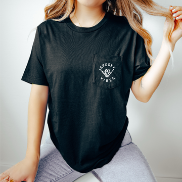 SAVED BY GRACE Spooky Vibes Unisex Pocket Tee (COLLECTIVE)
