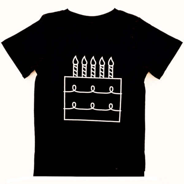 TRILOGY DESIGN CO FIFTH BIRTHDAY CAKE TEE