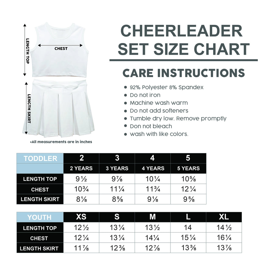 (PRE-ORDER) NCAA SLEEVELESS GIRLS CHEERLEADER SET | NEBRASKA, IOWA, IOWA STATE, CREIGHTON