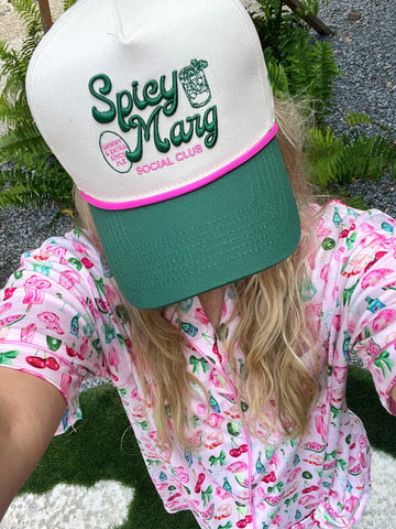 Spicy Marg Social Club - Green Vintage Trucker Hat