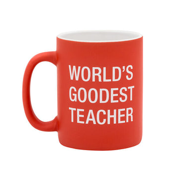 ABOUT FACE WORLD'S GOODEST TEACHER MUG