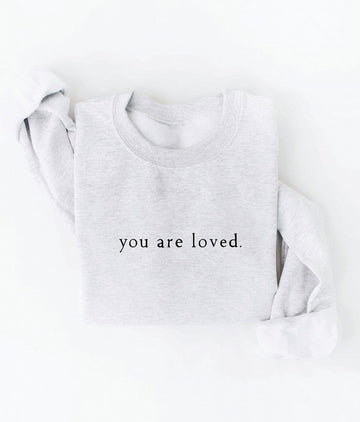THE OC YOU ARE LOVED SWEATSHIRT | WHITE HEATHER