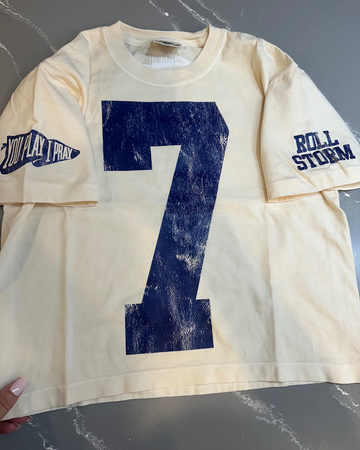 (PRE-ORDER) CUSTOM #1 FAN BOXY TEES | CREAM OR PEPPER