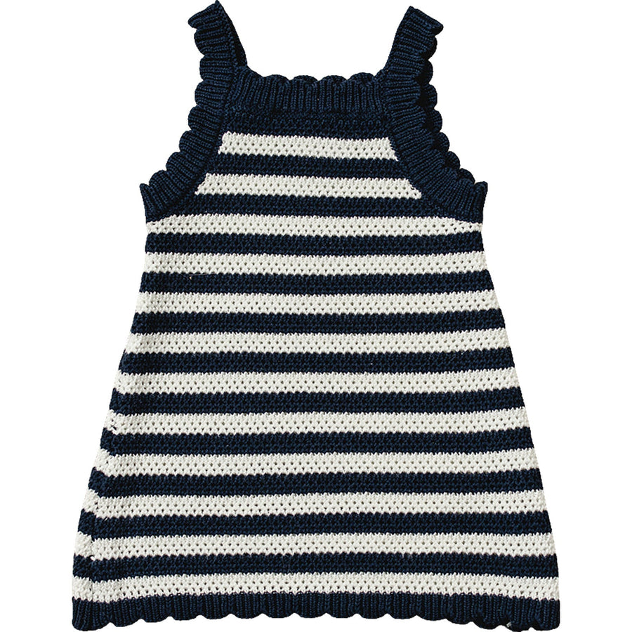 MEBIE BABY NAVY STRIPE KNIT TANK DRESS (COLLECTIVE)