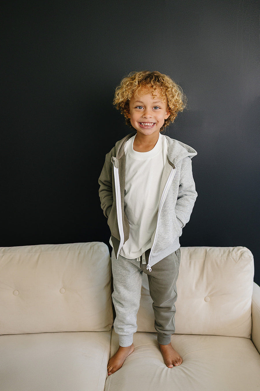 OLIVE+ SCOUT Dusty Zip Up Jogger Set (COLLECTIVE)