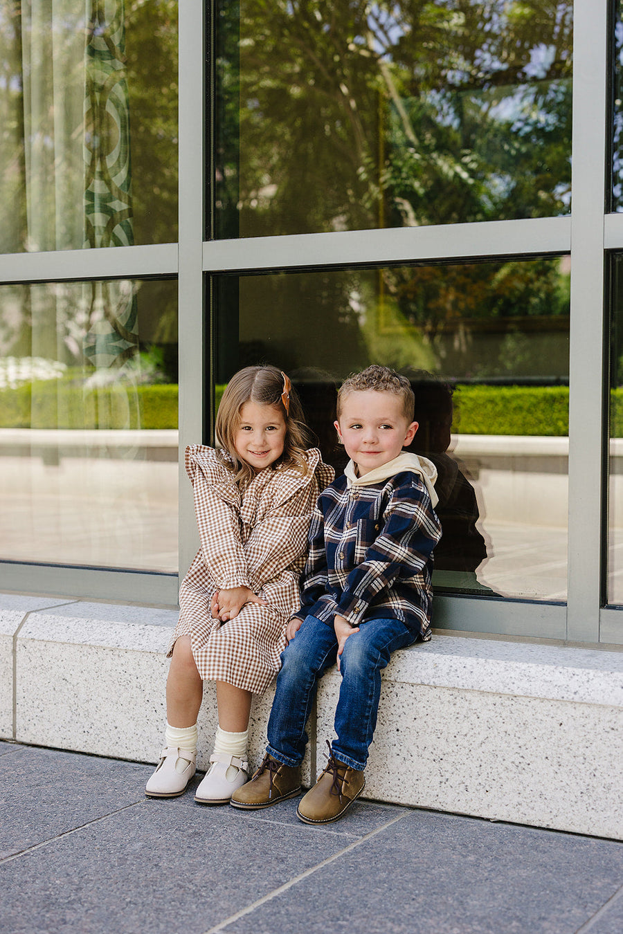 Gingham Ruffle Dress