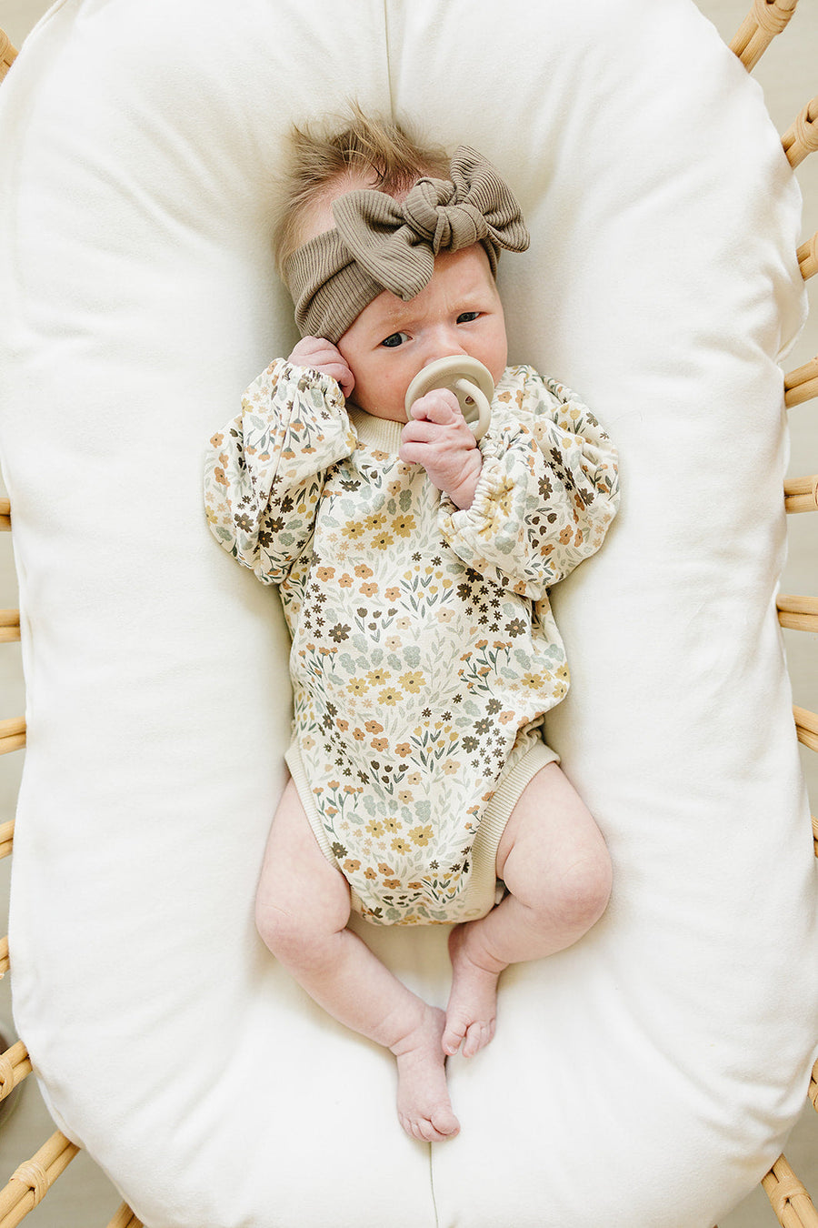 MEBIE BABY Bloom French Terry Bodysuit (COLLECTIVE)