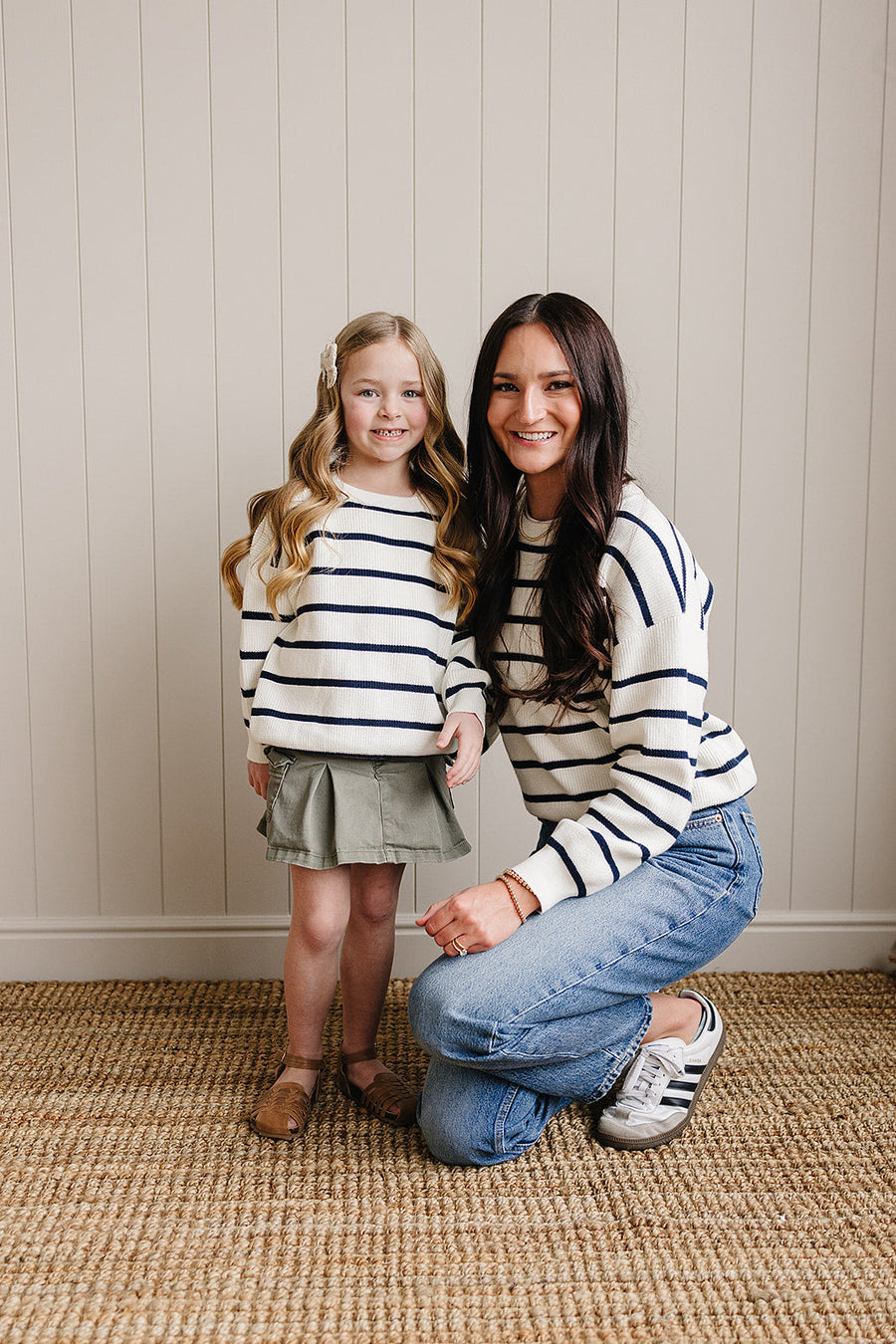 MEBIE BABY NAVY STRIPE KNIT SWEATER (COLLECTIVE)