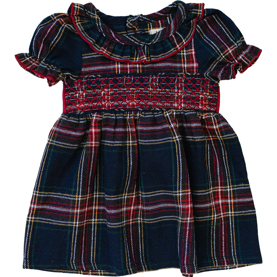 MEBIE BABY Christmas Plaid Smocked Dress (COLLECTIVE)